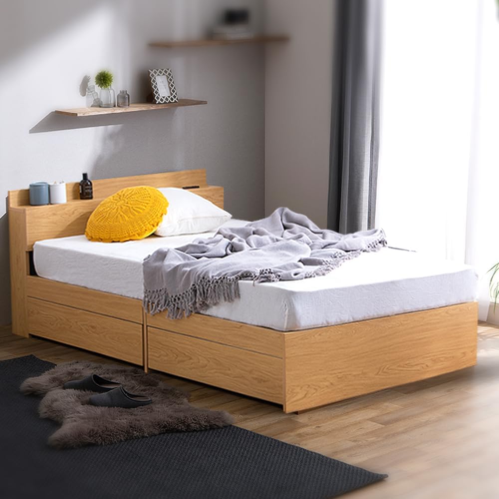 Iris Plaza TKSB Double ベッド ベッド ベッドフレーム ダブル 収納